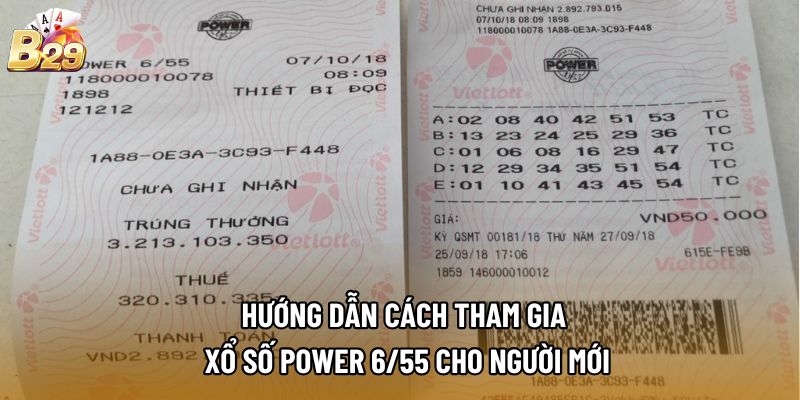 Hướng dẫn cách tham gia xổ số Power 6/55 cho người mới